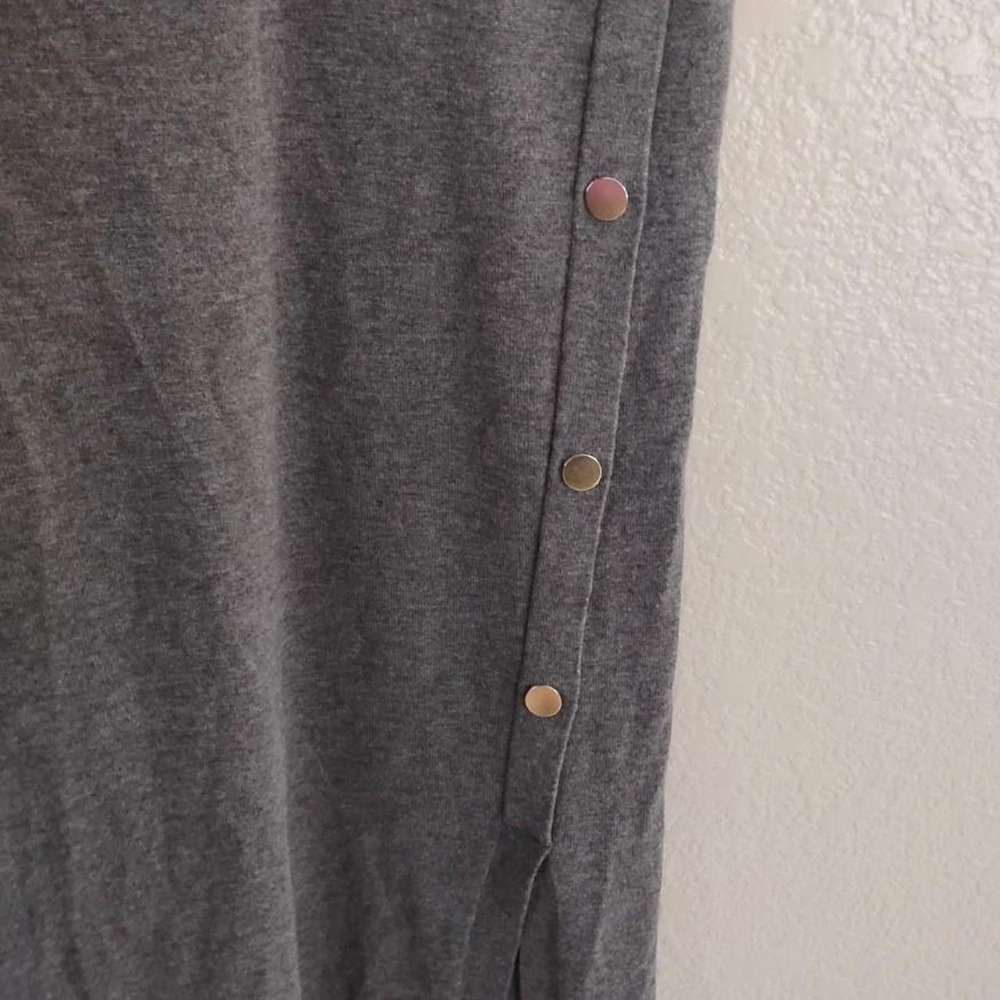 Retrology Grey Knit‎ Midi Skirt clean girl soft stretchy athleisure cozy preppy - Picture 3 of 6